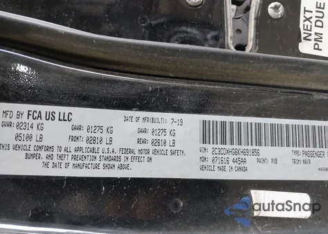 2019 Dodge Charger Gt Rwd из США, поврежденный, VIN 2C3CDXHG6KH691856